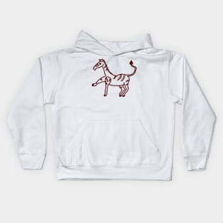 Sepia Zebra Doodle Kids Hoodie